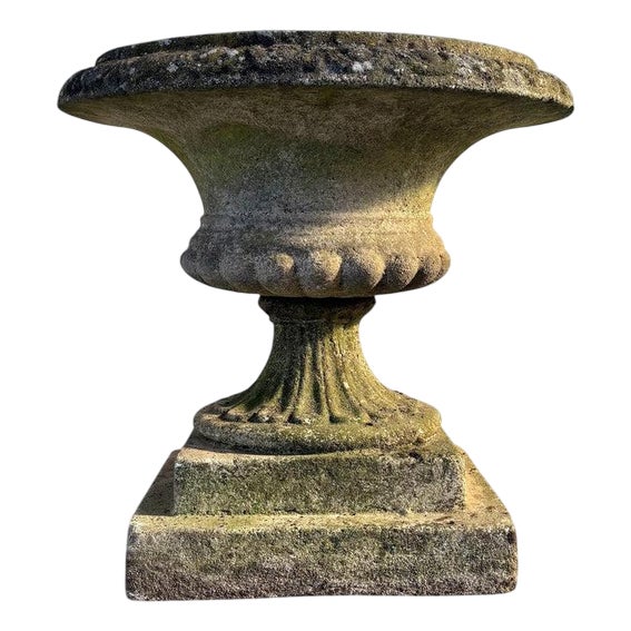 Vintage Concrete Plant Stand For Sale