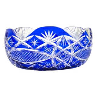 Art Deco Crystal Bowl attributed to Julia Glassworks For Sale