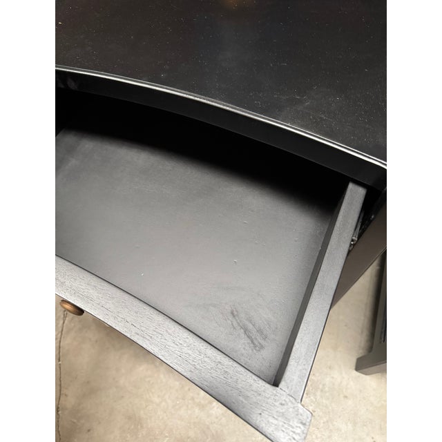 Black Pair of 3 Drawer Nightstands For Sale - Image 8 of 10