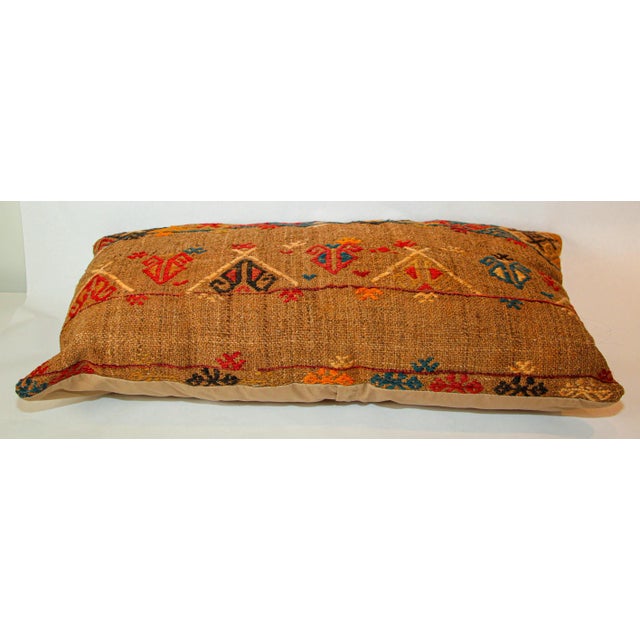 Textile Vintage Moroccan Berber Pillow Hand-Woven Rug Pillow For Sale - Image 7 of 13