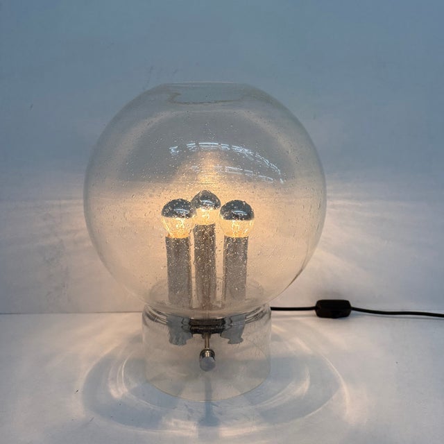 Mid-Century Modern Glass Table Lamp from Limburg Glashütte, 1970s For Sale - Image 3 of 18
