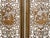 Wood Vintage Finish Openwork Figural 4 Panels Wood Floor Screen Room Divider For Sale - Image 7 of 11