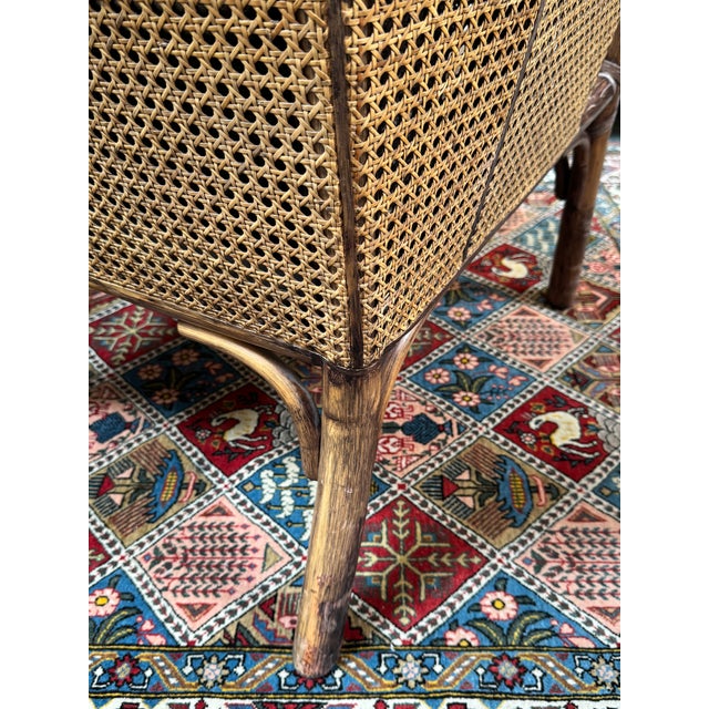McGuire Furniture Vintage Barrel Rattan & Cane Lounge Armchairs, Pair For Sale - Image 14 of 14