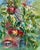 Every Secret Place by Joanna Barnum | Watercolor on paper featuring apples and a face. For Sale