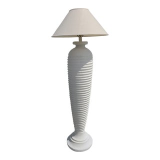 1980s Sculptural Plaster Standing Floor Lamp For Sale