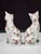 1990s Vintage MCM Porcelain Hand Painted Sitting Cats Figurines Made in Japan-Set of 2 For Sale - Image 5 of 7