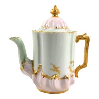 Late 18th Century Small Stunning Pink and Green Leaonard Austria Milk Jug For Sale