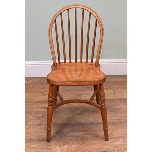 2000 - 2009 Farmhouse Windsor Bow Back Side Chair with Crinoline Stretcher For Sale - Image 5 of 5