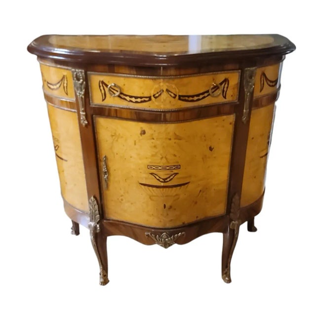 French 1920s Antique or Near-Antique French Style Cabinet - Refinished For Sale - Image 3 of 12