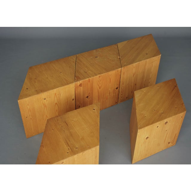 Multifunctional Children's Block Seating Unit, 1970s, Set of 5 For Sale - Image 9 of 14