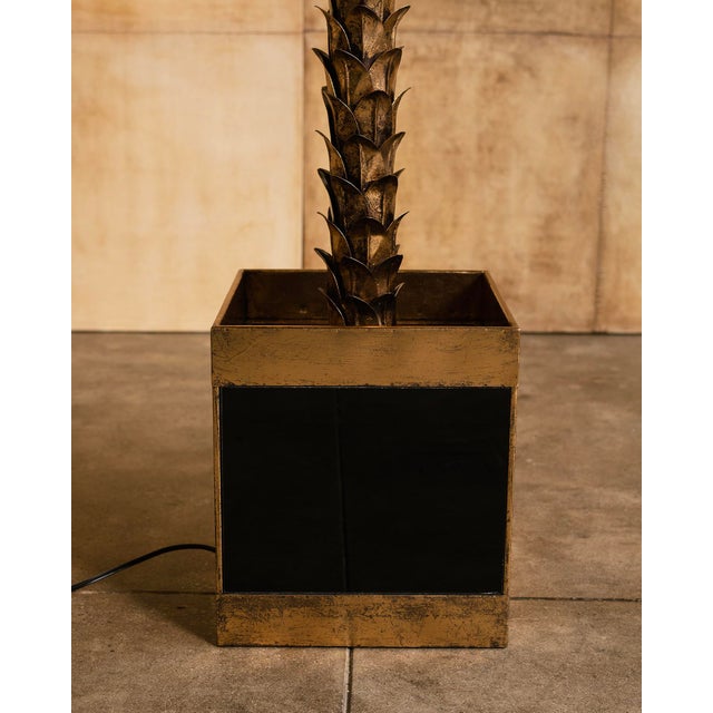 1970s 1970s Maison Jansen Palm Floor Lamps - a Pair For Sale - Image 5 of 10