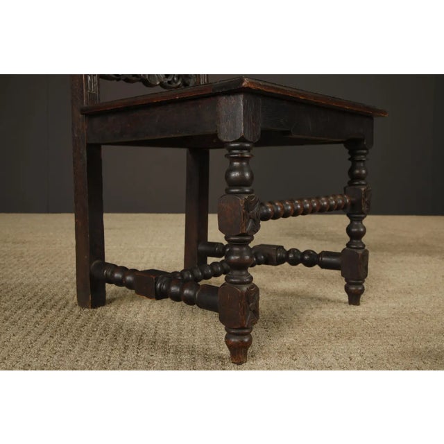 Set of Four 19th Century Renaissance Revival Carved Chairs With Cane Seats For Sale - Image 13 of 17