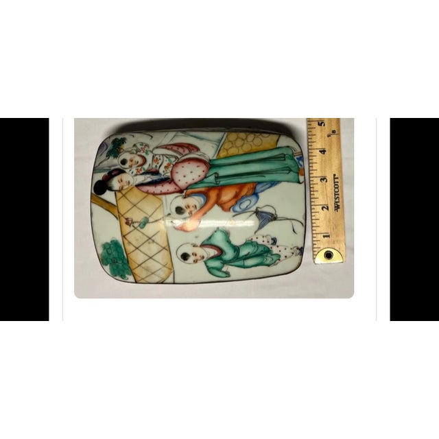 Ceramic Antique Chinese Porcelain Shard Box For Sale - Image 7 of 11