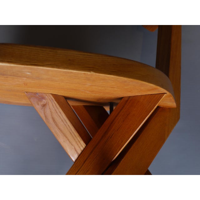 1980s S34 Elm Chair by Pierre Chapo, 1980s For Sale - Image 5 of 13