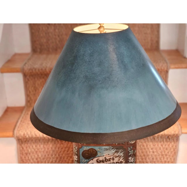 Early 19th Century Tole Lamp and Shade For Sale In Greenville, SC - Image 6 of 6