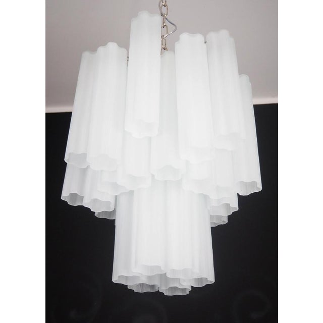 Albaster Murano Glass Chandelier, 1990 For Sale - Image 6 of 13