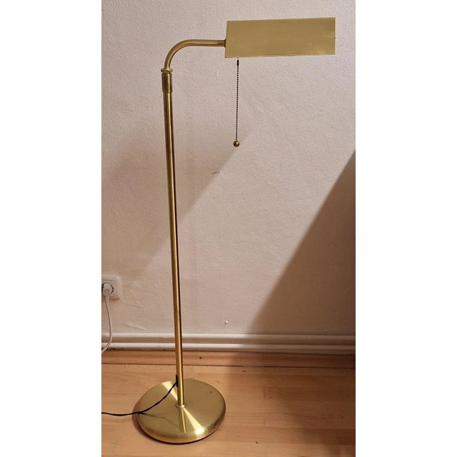 Vintage Height-Adjustable Floor Lamp with Brass-Colored Metal Frame by Trio Leuchten, 2000s For Sale - Image 4 of 8