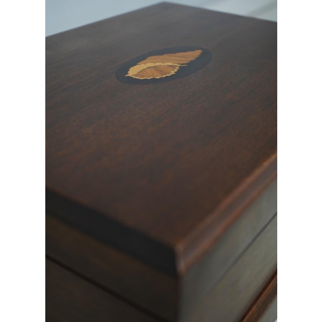 Madison Square Mahogany Inlaid Silver Lidded Box For Sale - Image 11 of 16