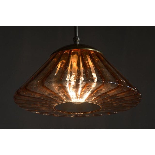 1960s Mid-Century Modern Pendant Light in Chrome and Brass by Kamenický Šenov, Czech, 1960s For Sale - Image 5 of 9