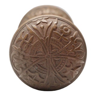 Pair of Bronze Lockwood Vernacular Passage Door Knobs For Sale