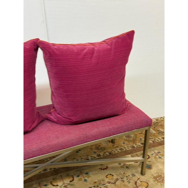 Susan Lund Chastain Magenta/Berry Throw Pillows, Pair For Sale - Image 11 of 12