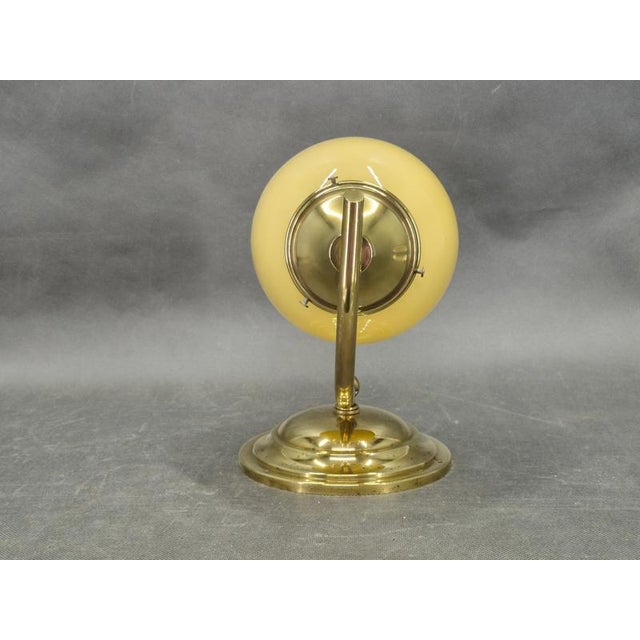 Metal Art Deco Czech Brass and Champagne Glass Wall Light, 1930s For Sale - Image 7 of 10