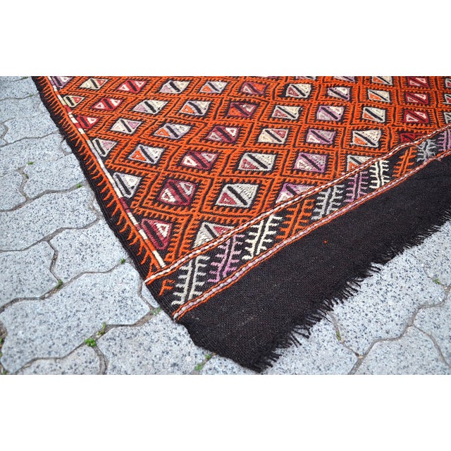 1960s Vintage Anatolian Handwoven Kilim Rug For Sale - Image 10 of 11