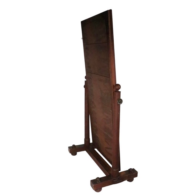 Arts and Crafts Style Full Length Cheval Dressing Mirror For Sale - Image 4 of 13
