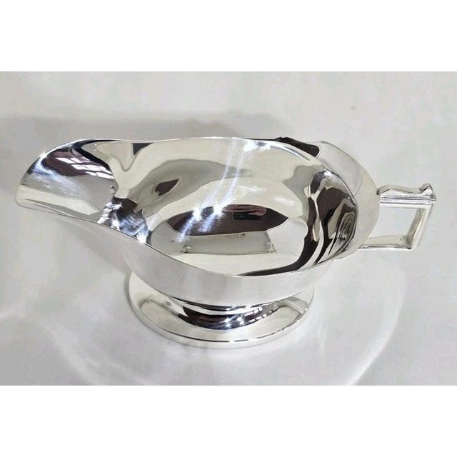 Silver Art Deco Sterling Silver Sauce Boat from Cooper Brothers & Sons, 1936 For Sale - Image 8 of 12