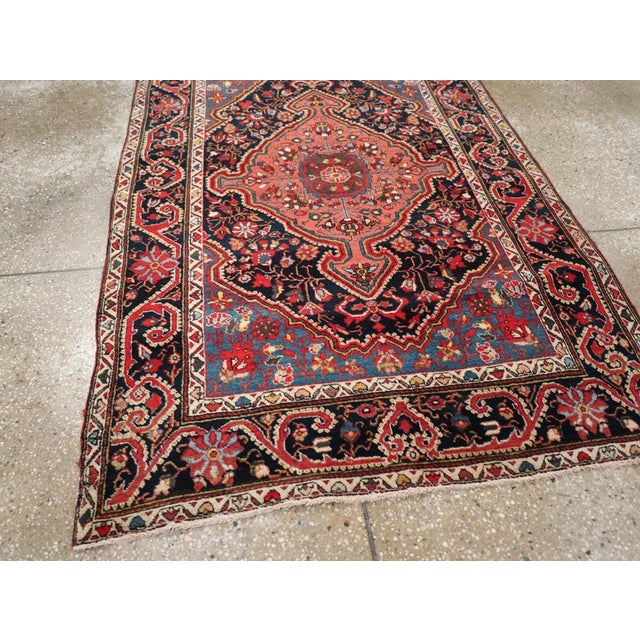 Galerie Shabab Collection Early 20th Century Persian Sarouk Throw Rug For Sale In New York - Image 6 of 8