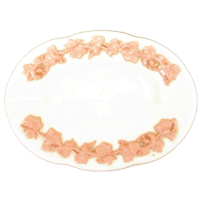 Pretty pink & white embossed Wedgwood Queensware individual ashtrays. Perfect for their intended use, for display, as soap...