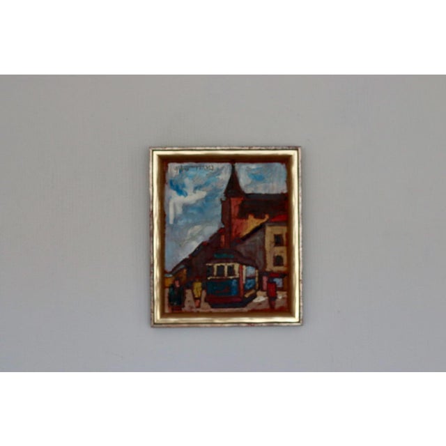 Wilhelm Henning, City II, 1950s, Oil on Panel, Framed For Sale - Image 8 of 13