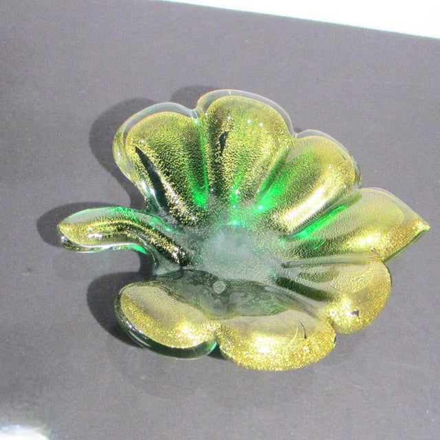 Glass Seguso Vintage Mid-Century Murano Leaf Tray For Sale - Image 7 of 7