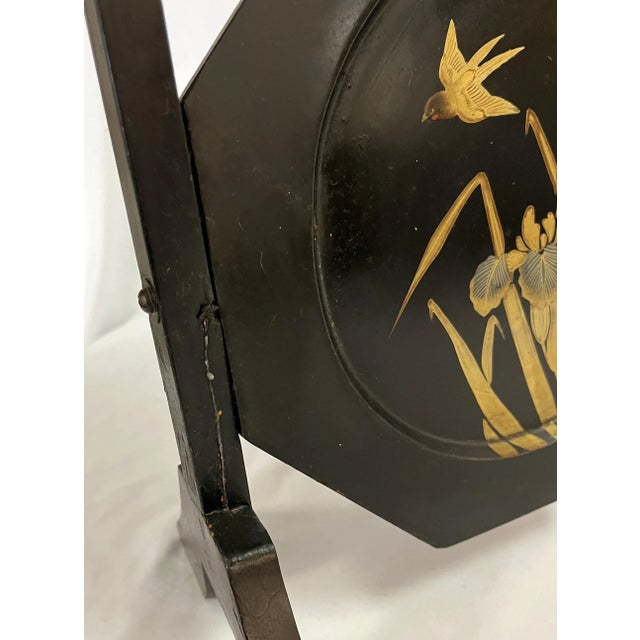 Early 20th Century Hand Painted 3-Tier Folding Wood Muffineer Serving Display Stand For Sale - Image 12 of 12