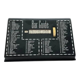 Vintage MCM Bar Guide Cocktail Recipe "Rolodex" For Sale