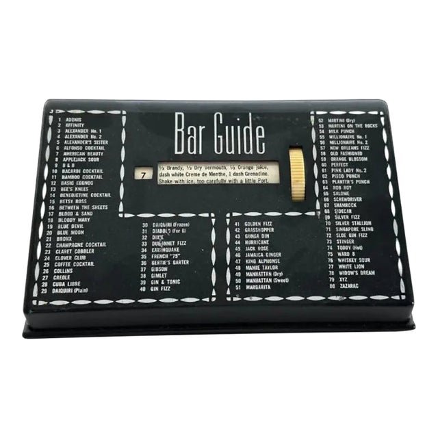 Vintage MCM Bar Guide Cocktail Recipe "Rolodex" For Sale