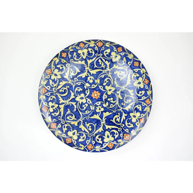 Rustic Mid 20th Century Italian Hand-Painted Centerpiece Dish, 1930-1940 For Sale - Image 3 of 8
