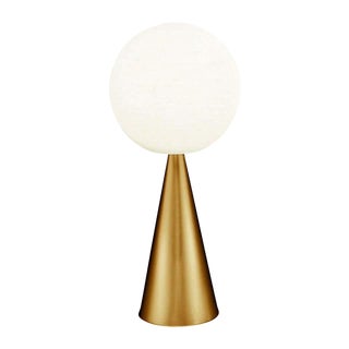 Gio Ponti 'Bilia Mini' Table Lamp in Brass and Blown Glass for Fontana Arte For Sale