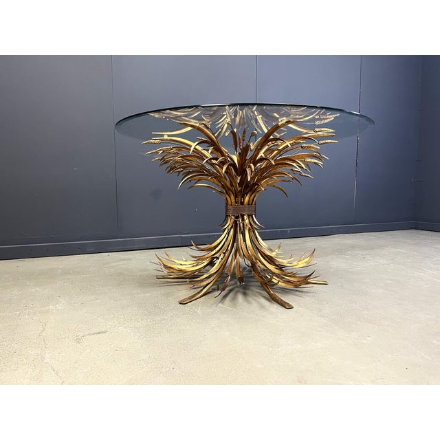 1960s Gilt Metal and Glass Dining Table from Coco Chanel, 1960s For Sale - Image 5 of 10