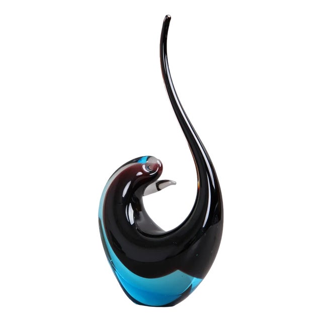 Murano Glass Bird-Shaped Decorative Bird, 1960s For Sale