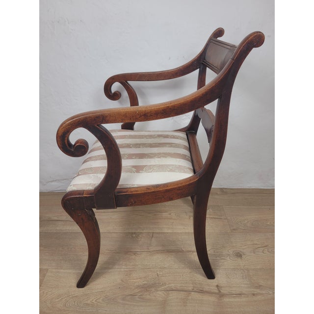 Antique Victorian Upholstered Mahogany Carver Armchair, 1890 For Sale - Image 15 of 18