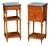 Antique Marble Topped and Satinwood Bedside Tables, 1900, Set of 2 For Sale
