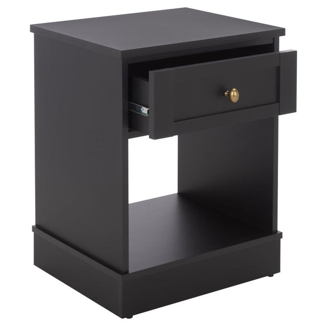 Black Shafa Side Table in Black / Brass For Sale - Image 8 of 10