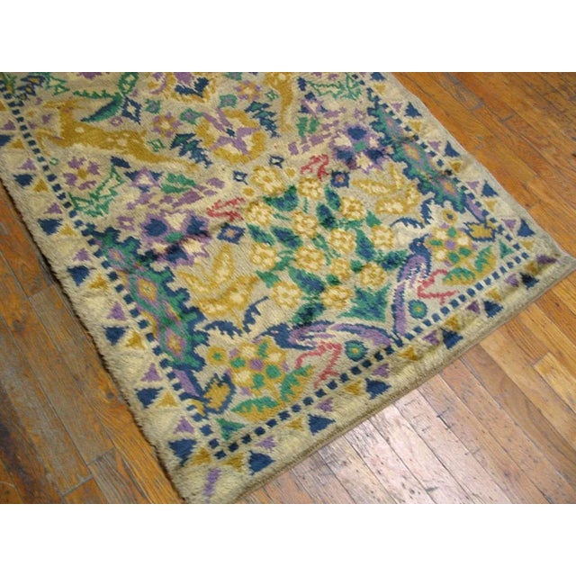 1910s Early 20th Century Irish Donegal Arts & Crafts Carpet (3'6" x 11'2" -107 x 341 ) For Sale - Image 5 of 5