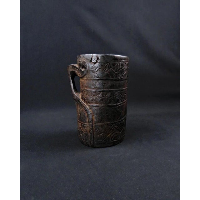 Nepalese Milk Jug in Wood with Brown Patina, 1920s For Sale - Image 11 of 11