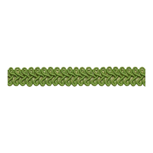 Sample - Schumacher Astor Braid Indoor & Outdoor in Leaf For Sale