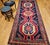 Antique Northwest Runner Rug, Hand-Knotted Wool, Geometric Medallions Pattern, 4x10, Navy & Red For Sale - Image 10 of 18