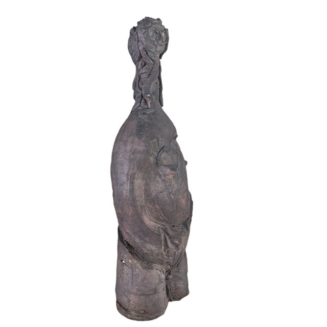 Ceramic Claude Horan Signed Hawaiian Studio Pottery Female Sculpture 14" For Sale - Image 7 of 18
