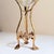 Art Nouveau Antique Art Nouveau Brass Tripod Hurricane Candleholder With Etched Glass Shade — Ginkgo & Calla Lily Motif, Circa 1900–1910 For Sale - Image 3 of 12