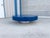 Wood 1960s Mid Century Blue Round Coffee Table With Chrome Base Styled After Willy Rizzo For Sale - Image 7 of 10